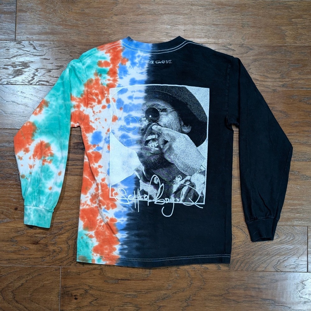 Schoolboy Q Blank Face Tour Tie Dye Long Sleeve Shirt Top Dawg Ent. Small‎ 17x23